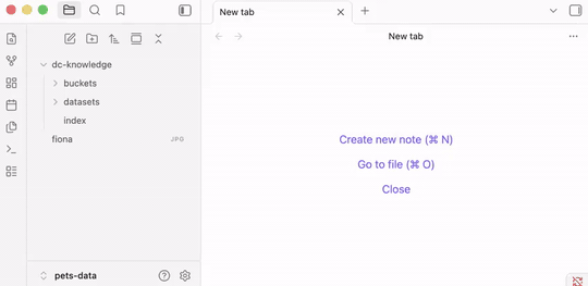 Visualize data knowledge base